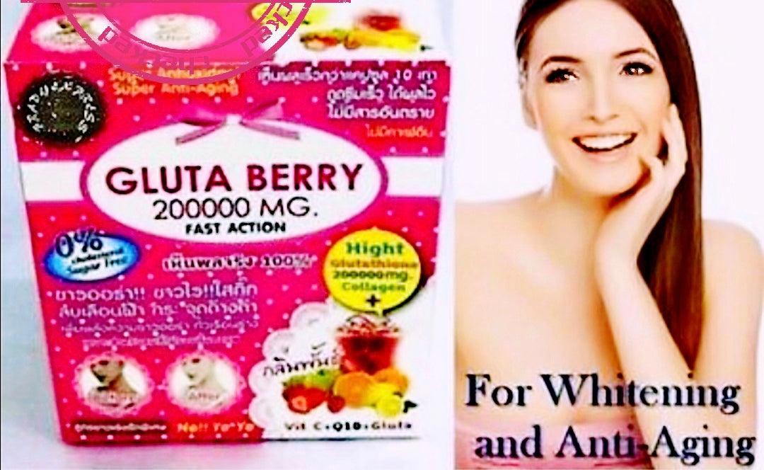 POUDRE DE GLUTATHIONE BLANCHISSANTE BUVABLE GLUTA BERRY 200000 MG
