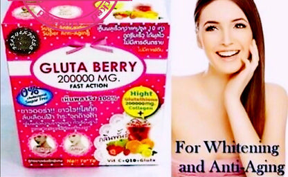 POUDRE DE GLUTATHIONE BLANCHISSANTE BUVABLE GLUTA BERRY 200000 MG